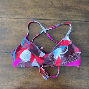 Athleta Floral Bikini Top Size XS